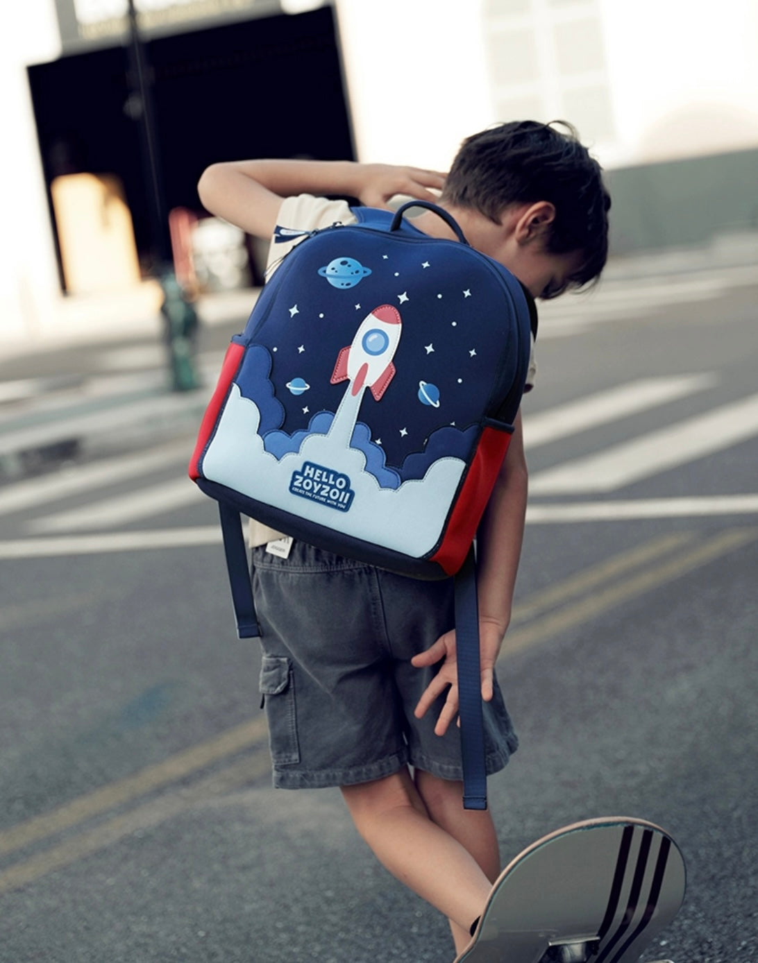Cute Back to School Zoy Zoii Rainbow Back Protected Backpack