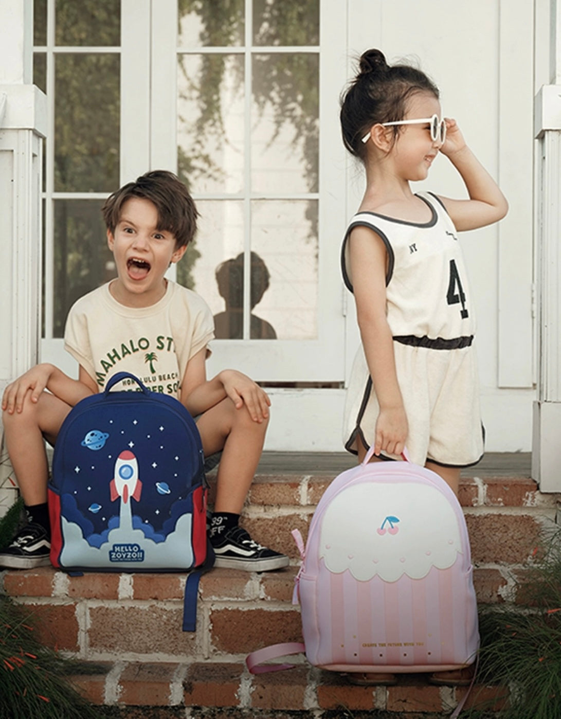 Cute Back to School Zoy Zoii Rainbow Back Protected Backpack