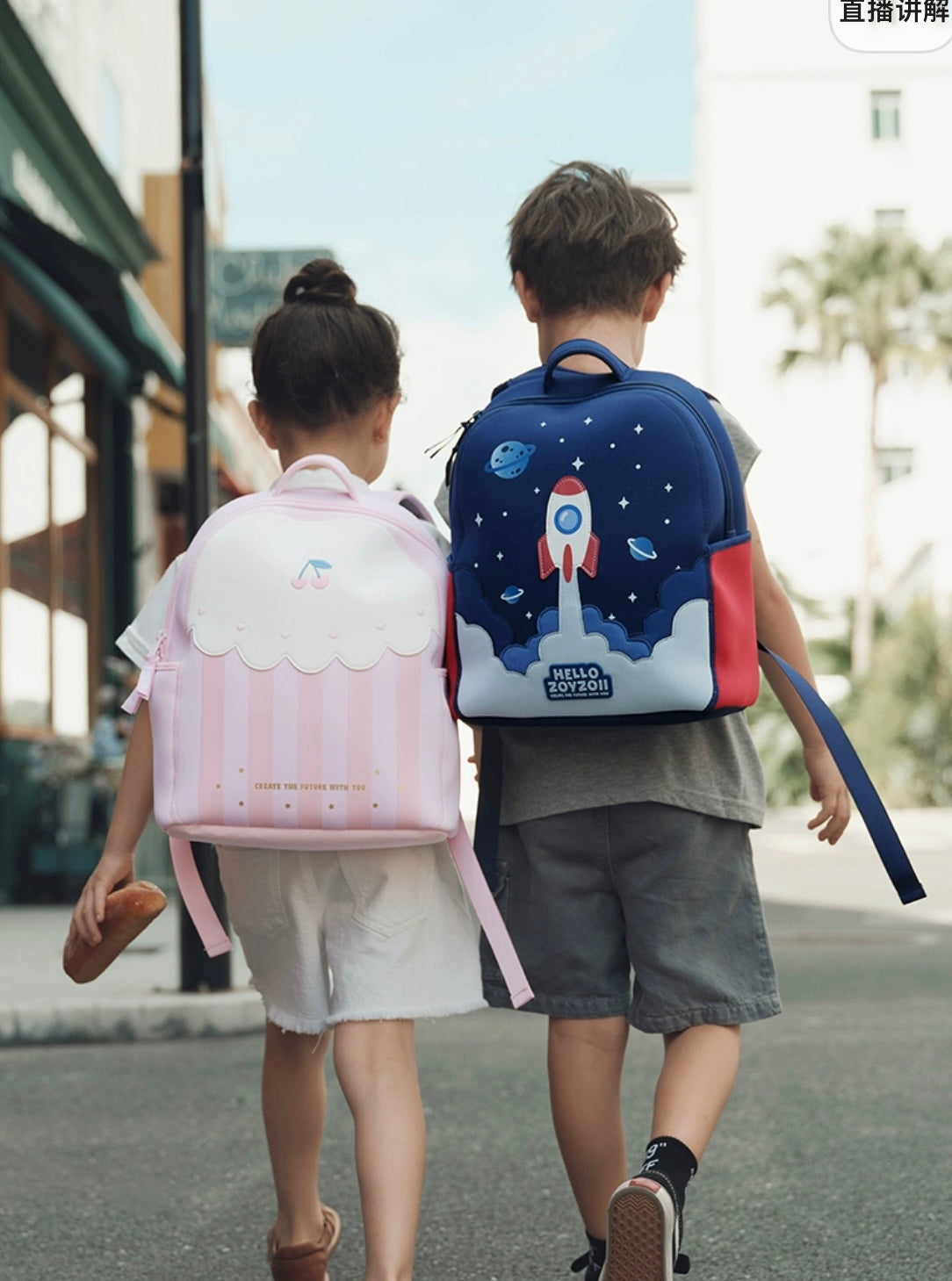Cute Back to School Zoy Zoii Rainbow Back Protected Backpack