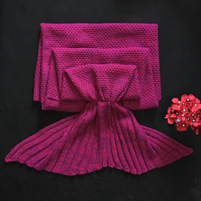 Mermaid Tail Knitted Crochet Sleeping Blanket