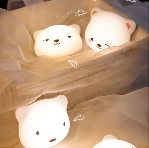 Cute Bear USB Touch-Sensor Night Wall Light