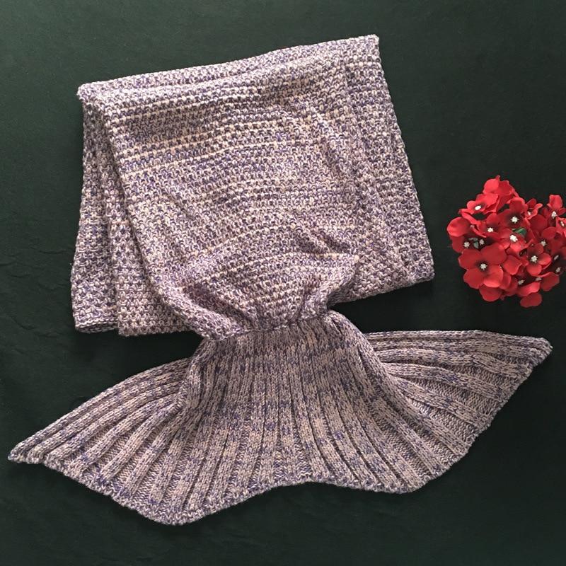 Mermaid Tail Knitted Crochet Sleeping Blanket