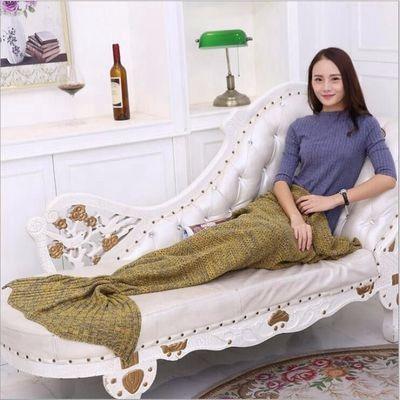 Mermaid Tail Knitted Crochet Sleeping Blanket