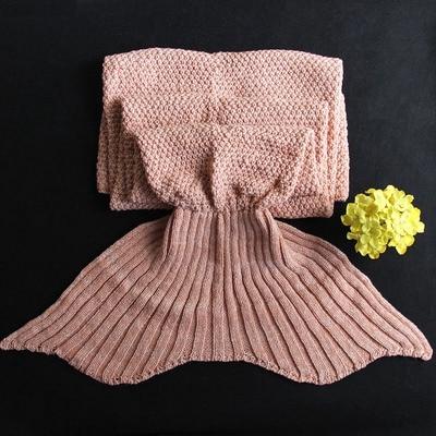 Mermaid Tail Knitted Crochet Sleeping Blanket