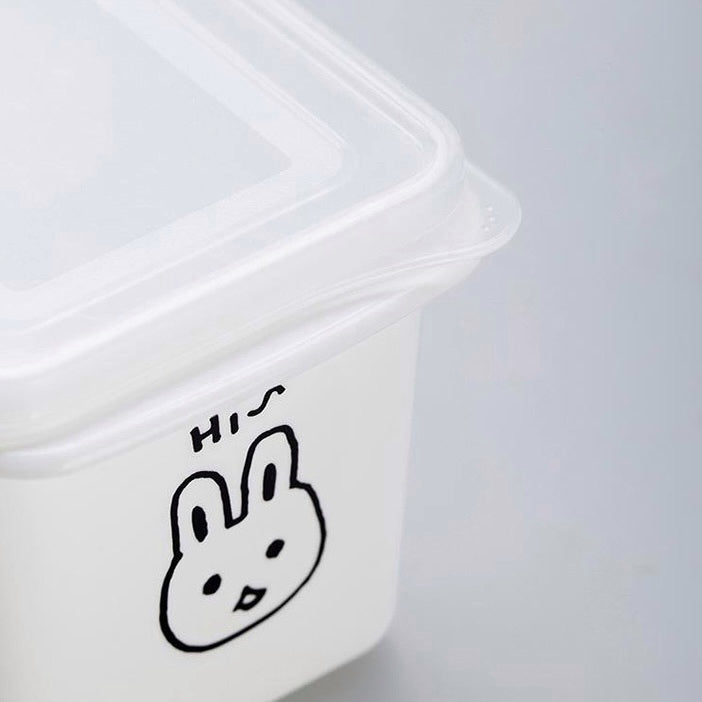 Kawaii Illustration Cartoon Plastic Sealed Storage Food Box