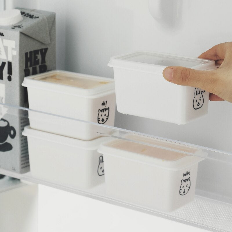 Kawaii Illustration Cartoon Plastic Sealed Storage Food Box