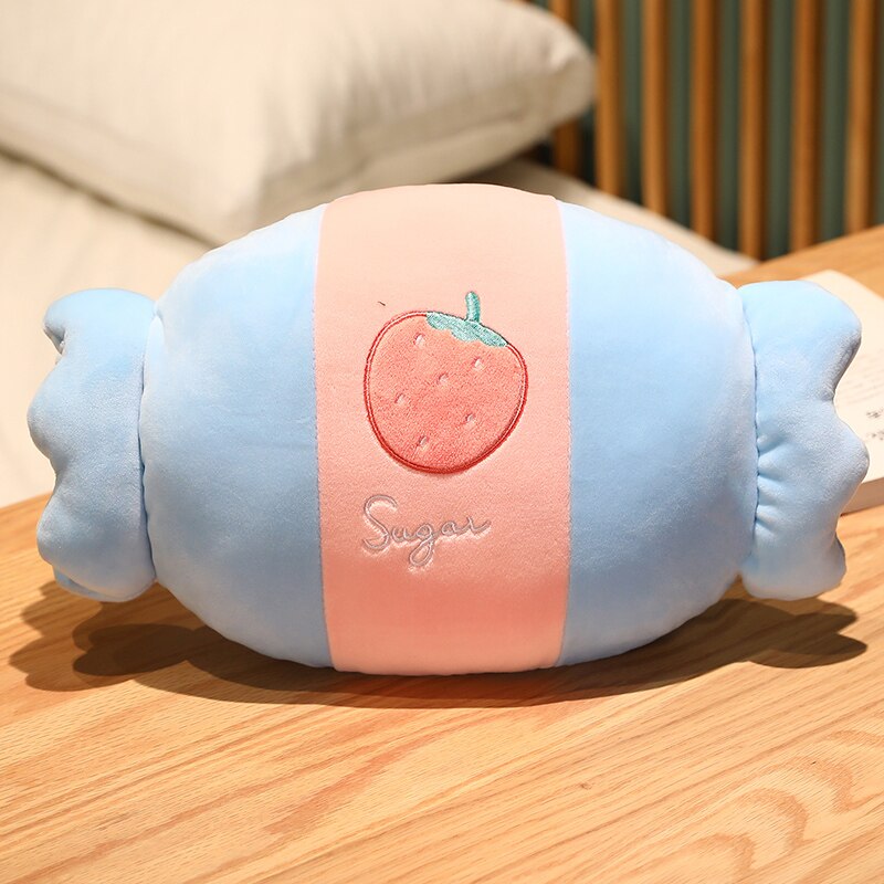 Cute Kawaii Fruit Candy Hand Warmer Plush Pillow