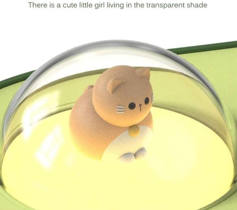 Avocado Humidifier with USB Little Kitten Bedroom Night Light