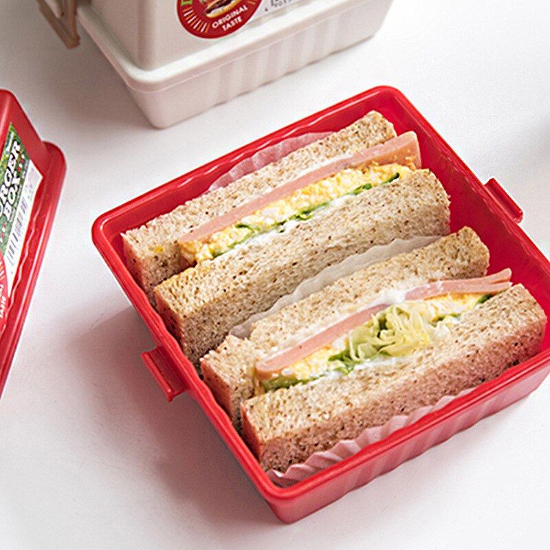 Japanese Style Square Burger Box Bento Lunch Box