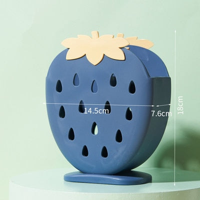 Cute Strawberry Kitchen Storage Cutlery Holder