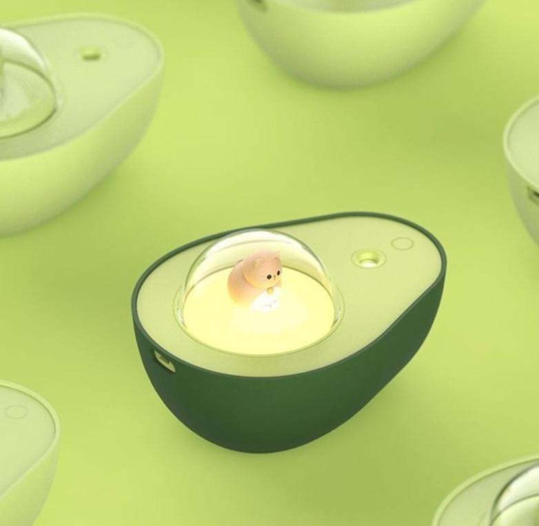 Avocado Humidifier with USB Little Kitten Bedroom Night Light