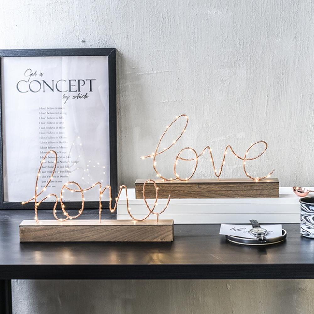 LOVE & HOME LED Display Letters Light Decoration Table Light