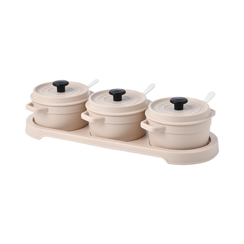 Cute Pastel Colour Condiment Seasoning Storage Container Set
