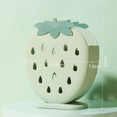 Cute Strawberry Kitchen Storage Cutlery Holder