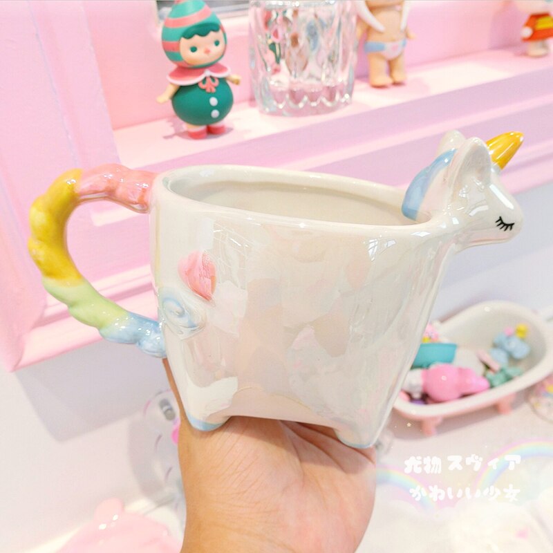 Cute Rainbow Dreamy Fairy Style Unicorn Mug