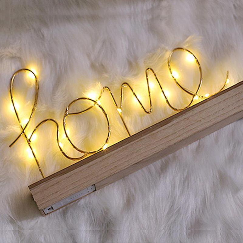 LOVE & HOME LED Display Letters Light Decoration Table Light