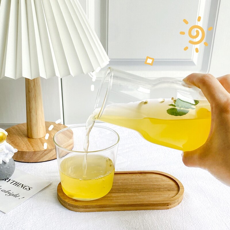 Kawaii Bear and Bunny Transparent Jug with Glass Cup