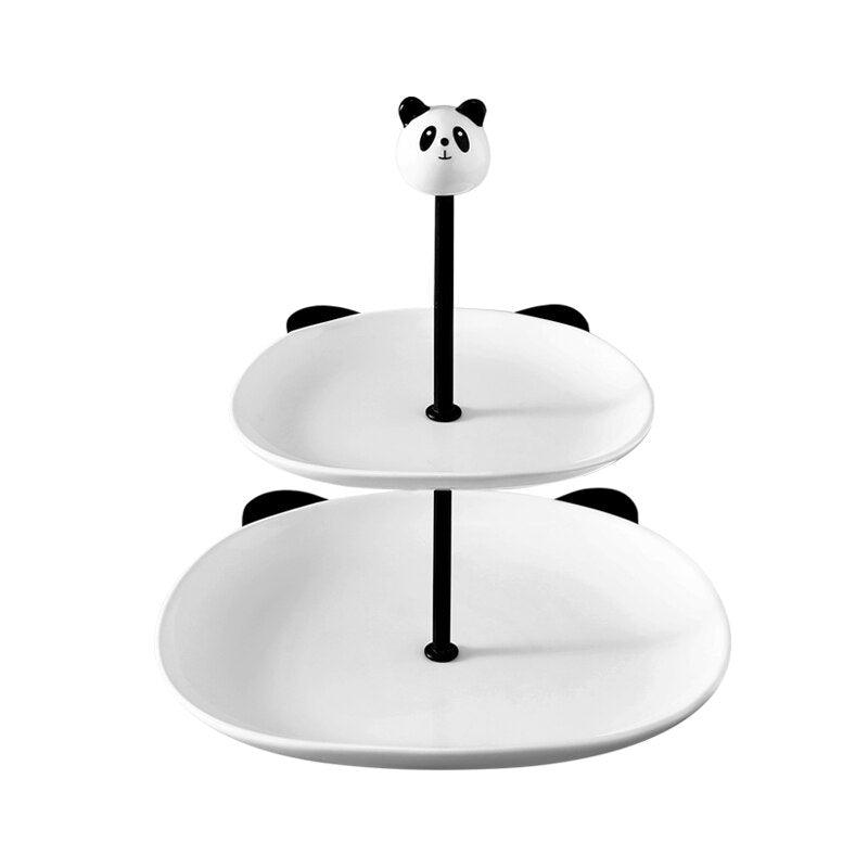 Cute Animal Style Afternoon Tea Multi-Layer Display Stand