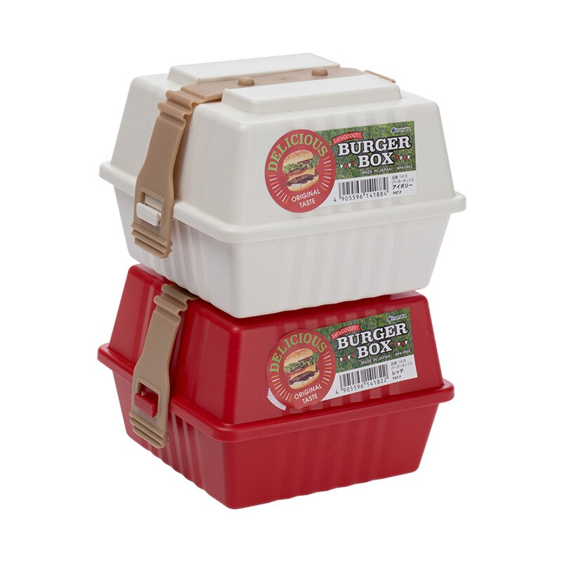 Japanese Style Square Burger Box Bento Lunch Box
