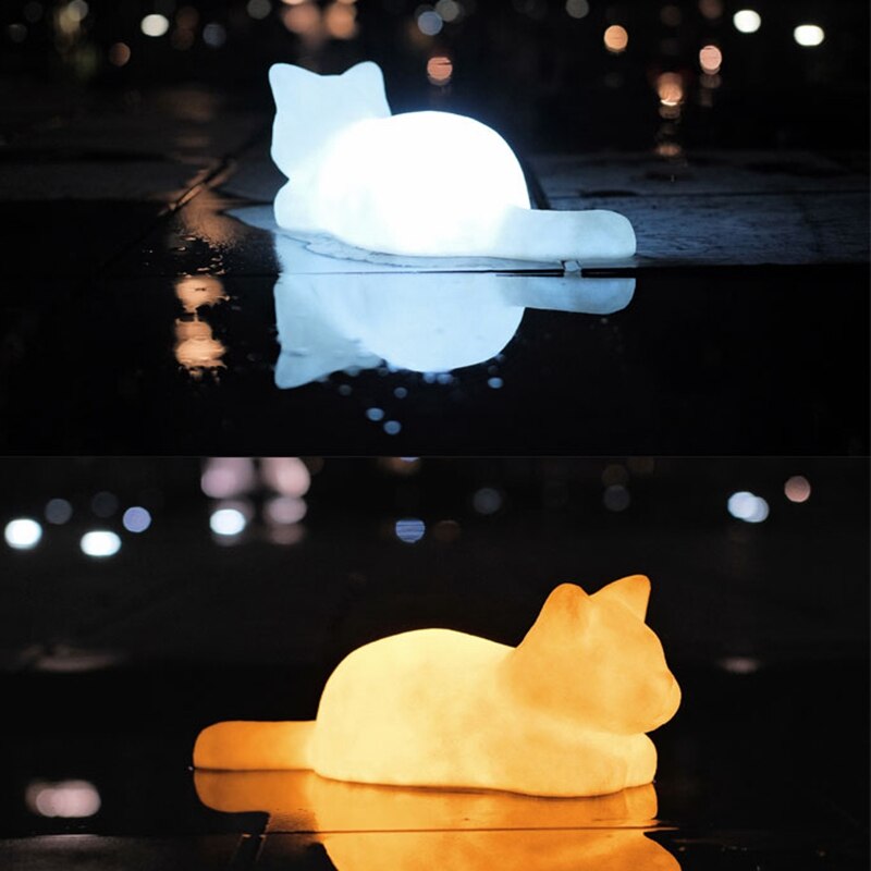 Cute White Cat LED Decorative Night Light