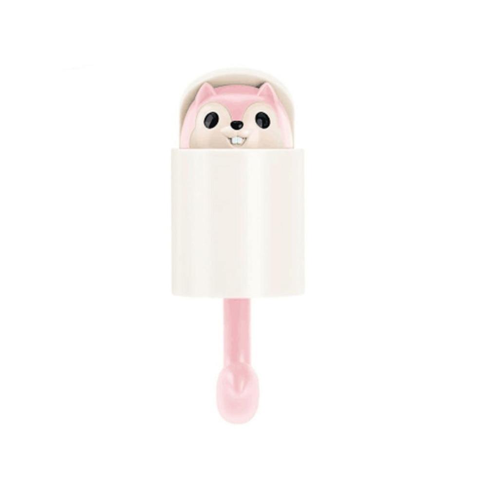 Cartoon Animal Pop-Out Squirrel Head Wall Hanger Hook