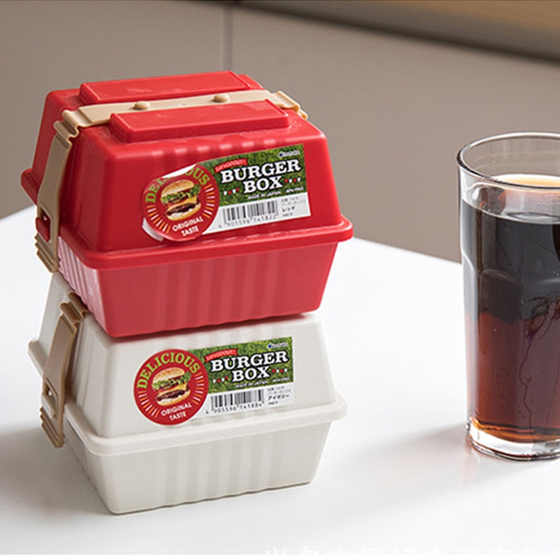 Japanese Style Square Burger Box Bento Lunch Box