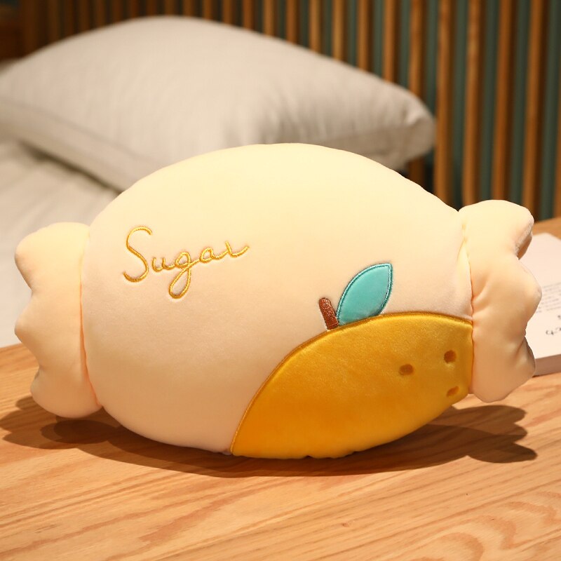 Cute Kawaii Fruit Candy Hand Warmer Plush Pillow