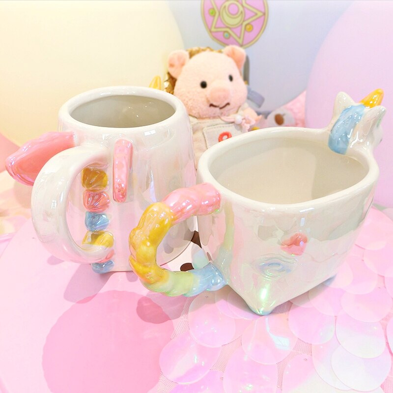 Cute Rainbow Dreamy Fairy Style Unicorn Mug