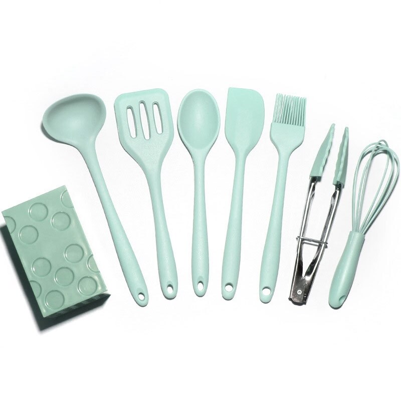 Cute Pastel Colour 8 Piece Set Kitchenware Cooking Utensils