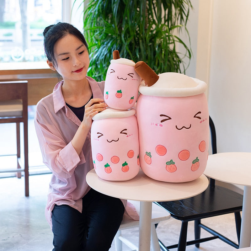 Cute Kawaii Sofa Boba Milk Tea Plushy Toy Cushion