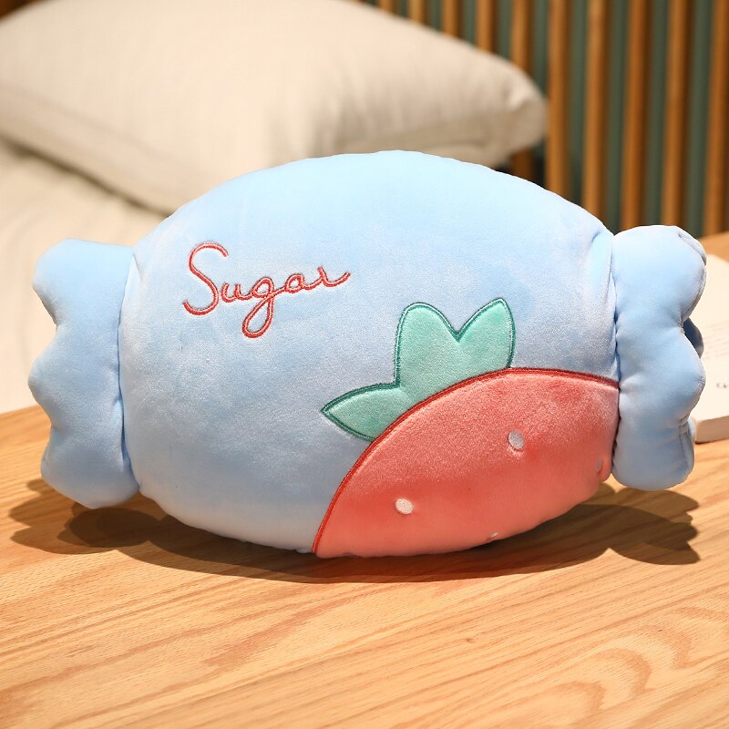 Cute Kawaii Fruit Candy Hand Warmer Plush Pillow