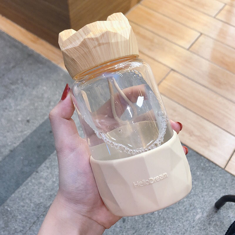 Cute Bear Style Transparent Portable Water Bottle