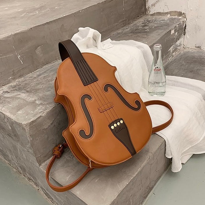 Cute 3D Violin Shape Mini Bag Pack