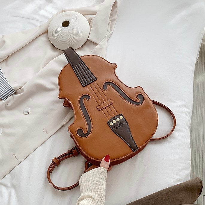 Cute 3D Violin Shape Mini Bag Pack