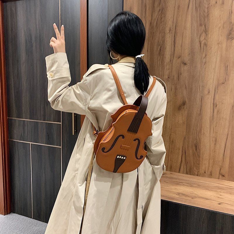 Cute 3D Violin Shape Mini Bag Pack