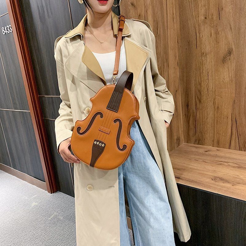 Cute 3D Violin Shape Mini Bag Pack
