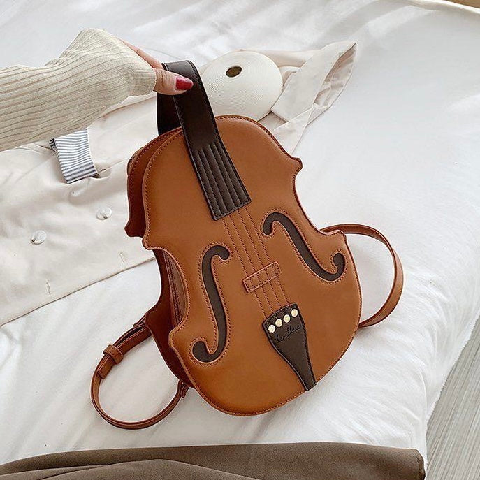Cute 3D Violin Shape Mini Bag Pack