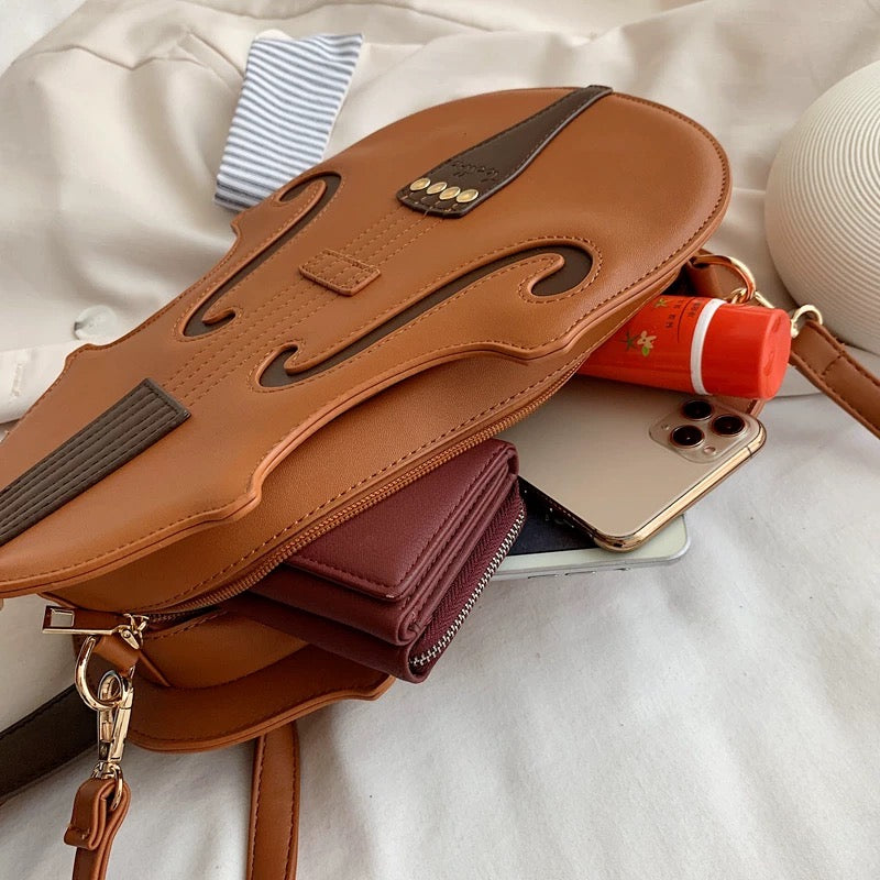 Cute 3D Violin Shape Mini Bag Pack