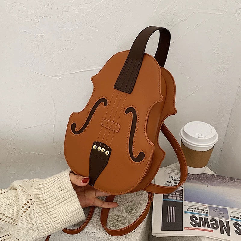 Cute 3D Violin Shape Mini Bag Pack
