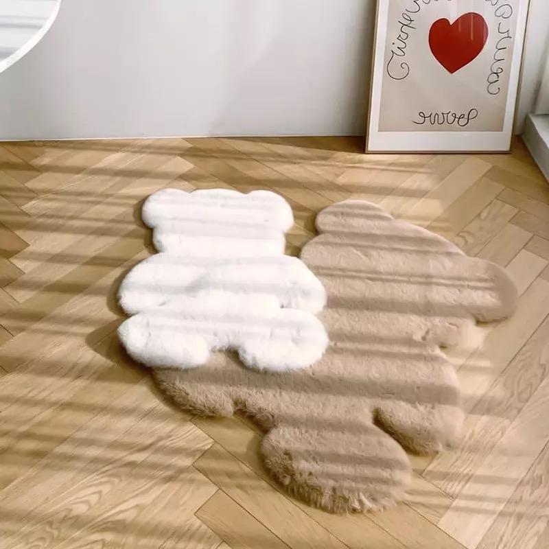 Super Soft Cozy Antiskid Fluffy Bear Shape Rug Carpet