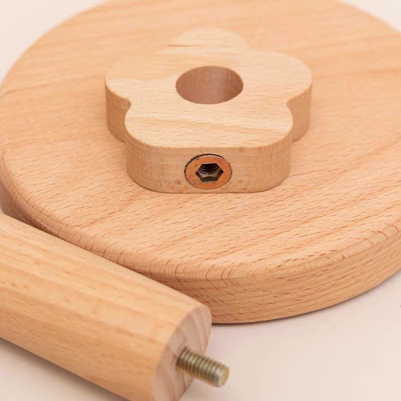 Japanese Style Flower Tip Paper Towel Wood Rack Holder