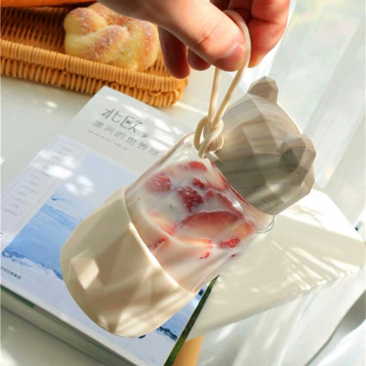Cute Bear Style Transparent Portable Water Bottle