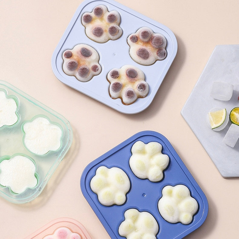 Cute Silicone Cat Paw Shaped Ice Cube/ Chocolate Tray Mold