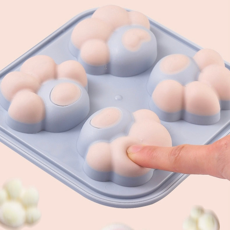 Cute Silicone Cat Paw Shaped Ice Cube/ Chocolate Tray Mold