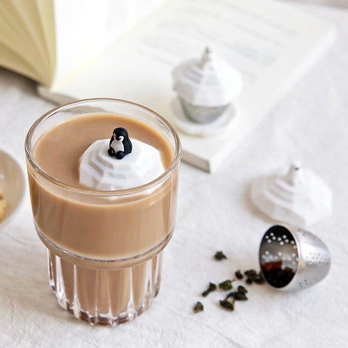 Creative Mini Animal Floating Iceberg Tea Leaf Filter Strainer - Peachymart