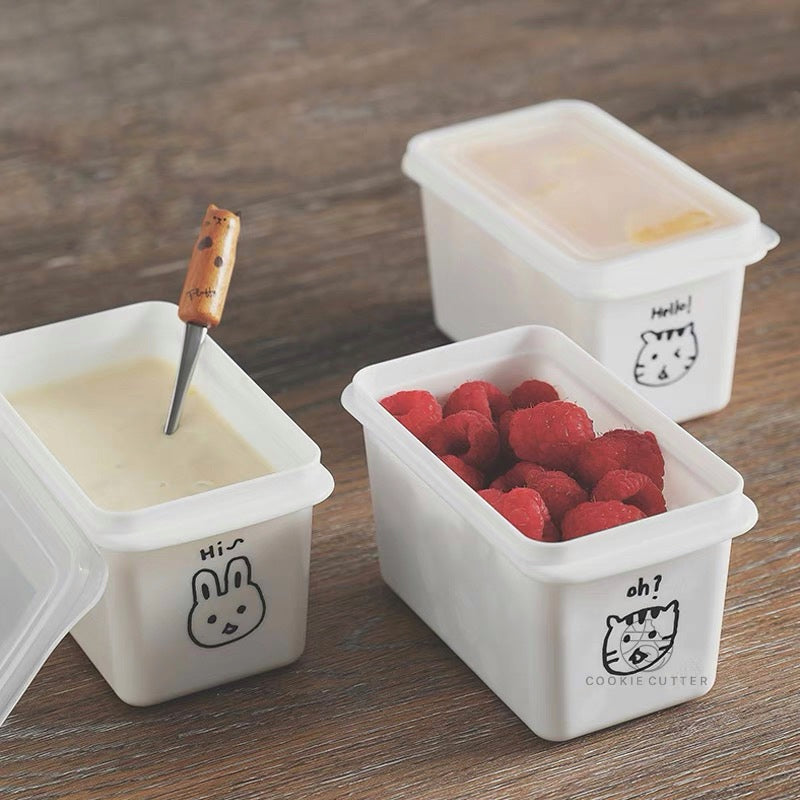 Kawaii Illustration Cartoon Plastic Sealed Storage Food Box