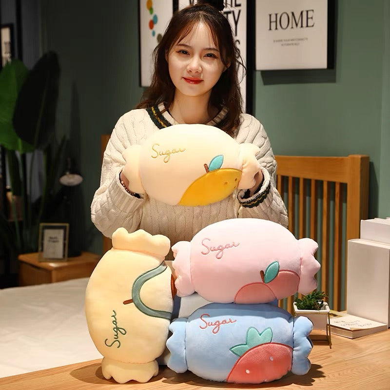 Cute Kawaii Fruit Candy Hand Warmer Plush Pillow