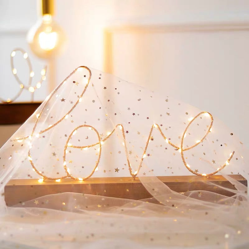 LOVE & HOME LED Display Letters Light Decoration Table Light
