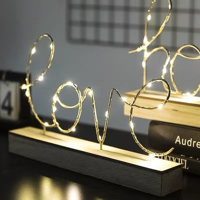 LOVE & HOME LED Display Letters Light Decoration Table Light