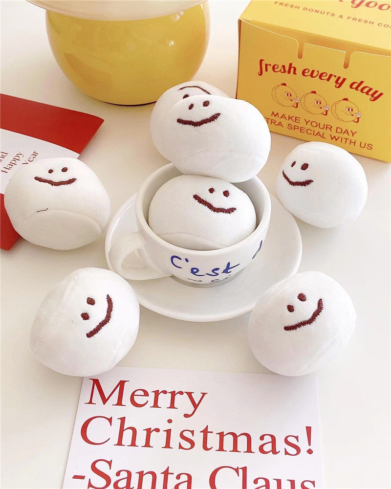 Cute Destress Smiley Marshmallow Mini Plush Toy